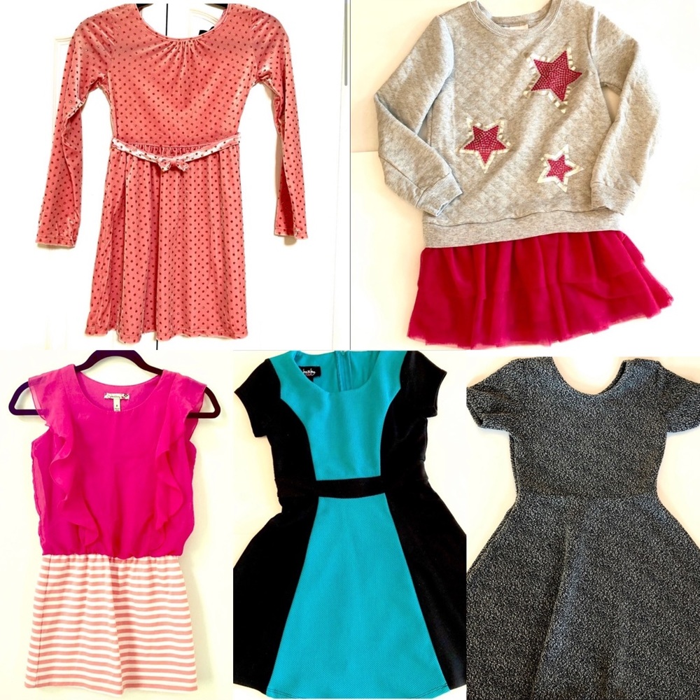 Girls dresses size 8. Bundle of 5 pieces.